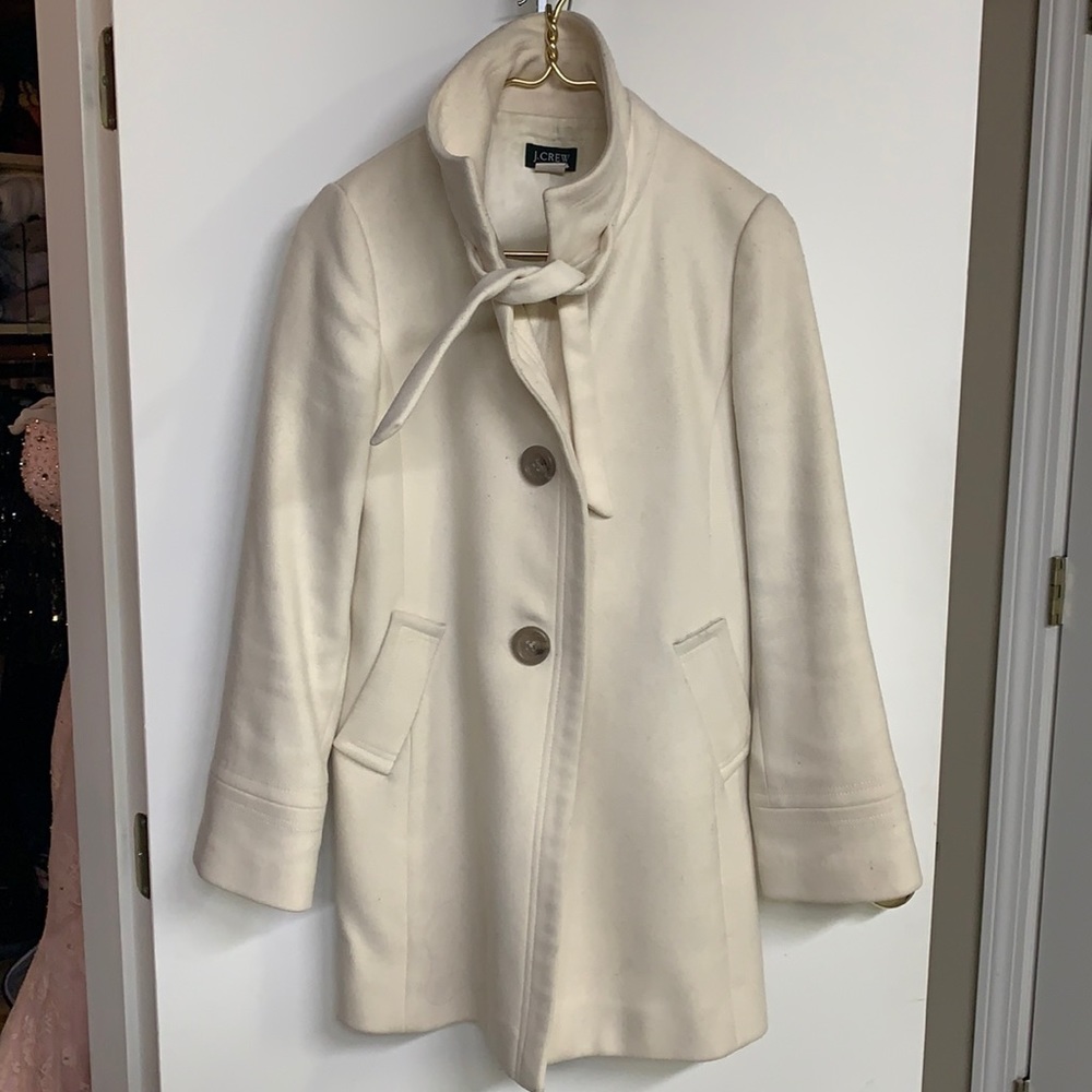 J.crew cream wool coat